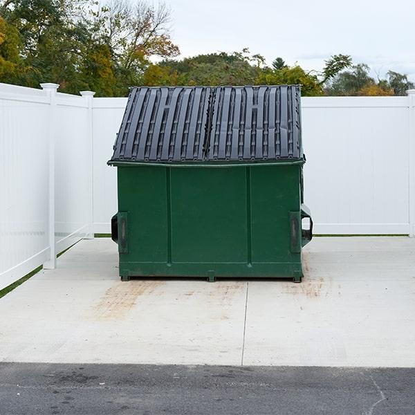 we offer a range of sizes for our commercial dumpsters to accommodate various business needs, from 2-yard to 8-yard